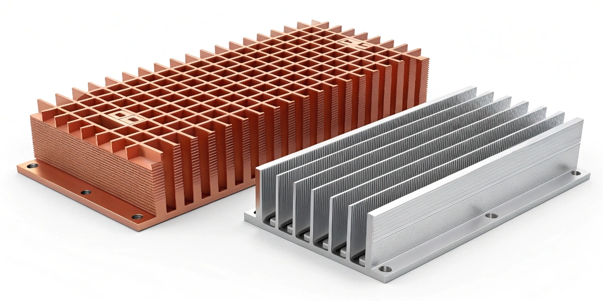 Copper alternative to Extruded Aluminum Heat Sink Material