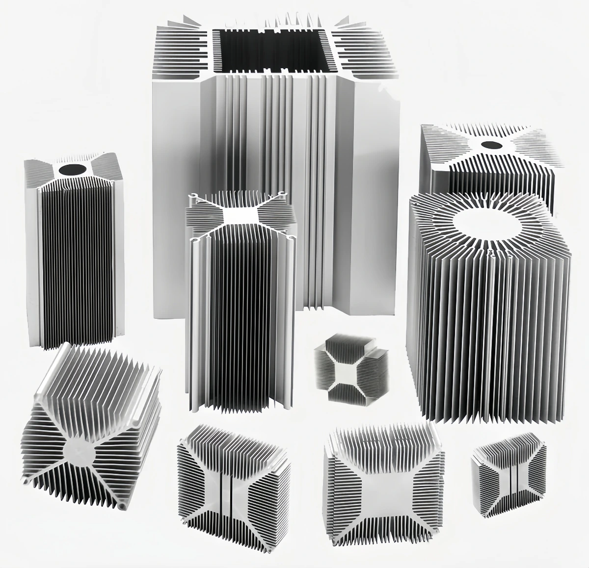 Custom aluminum heatsink design for optimal cooling
