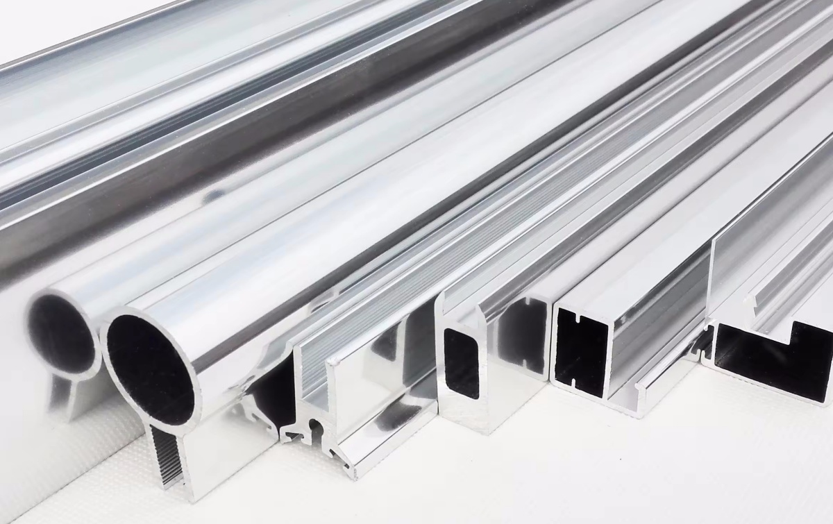 Polished aluminum components used in modern design