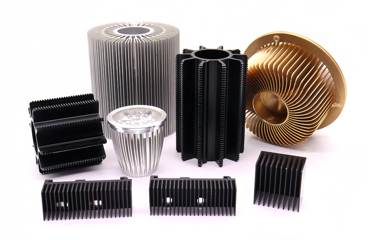 Straight plate style Aluminum Heat Sink Fins example