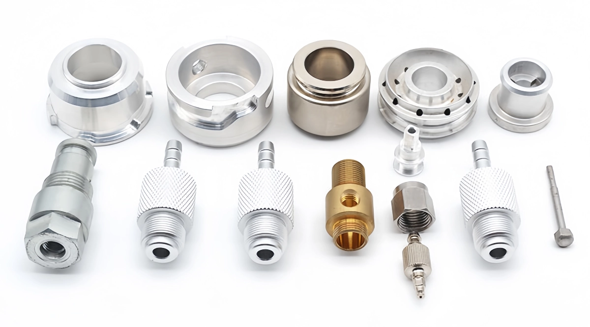 CNC lathe manufacturing aluminum turned parts