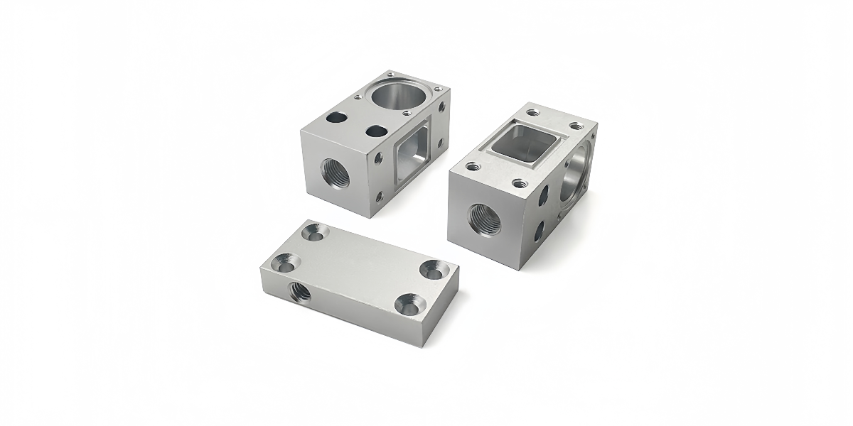 CNC machine creating aluminum cnc machining parts