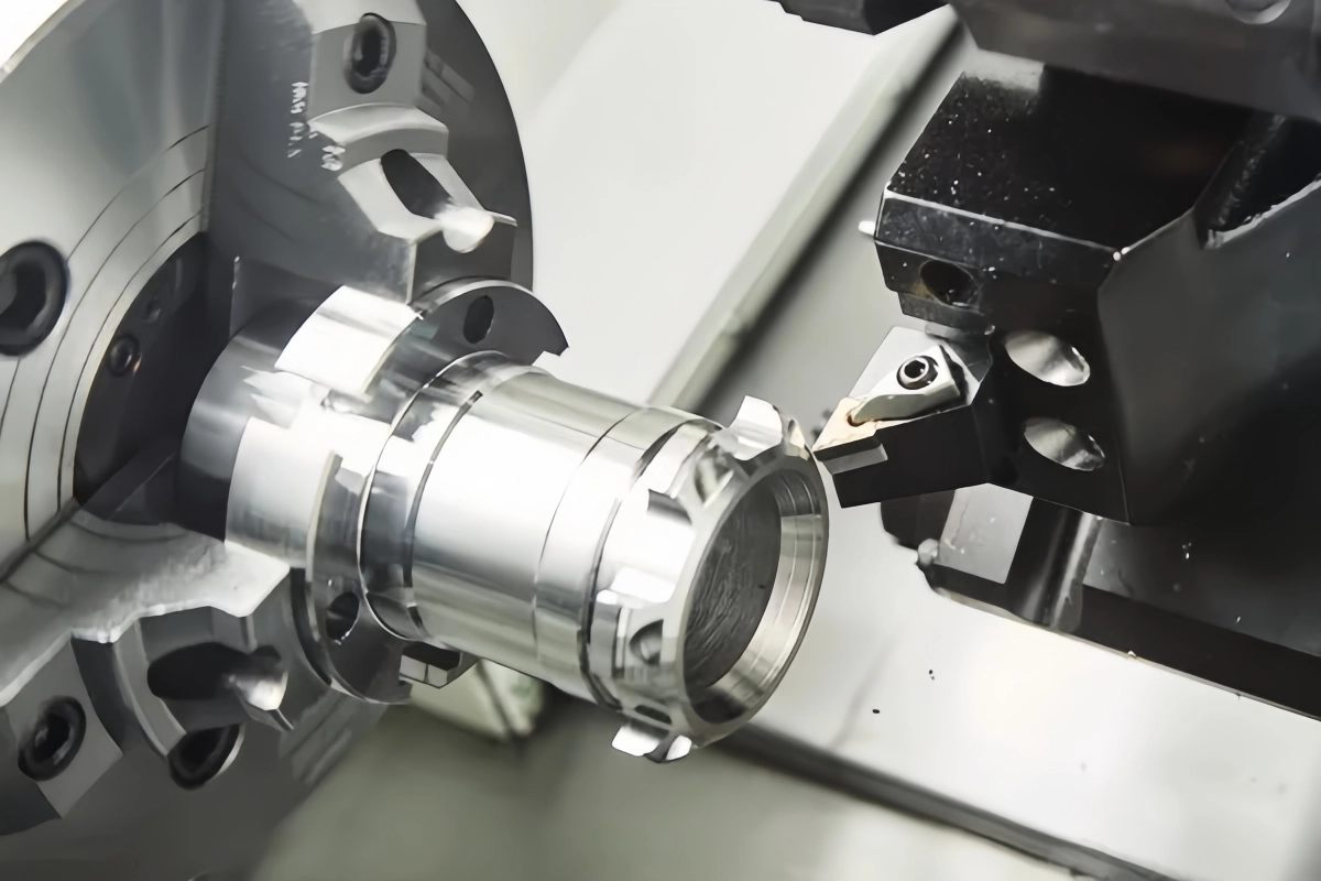 Complex custom aluminum turned parts example