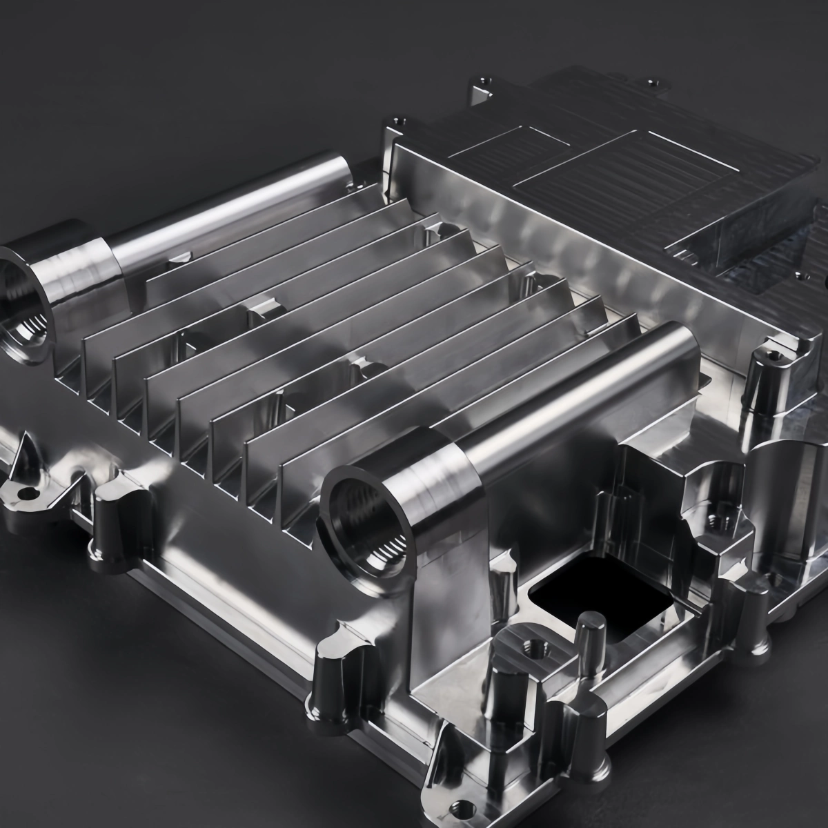 Complex geometry aluminum precision machining result