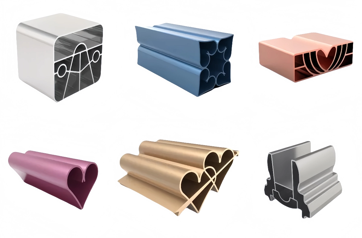 Complex shape aluminum extrusion parts example