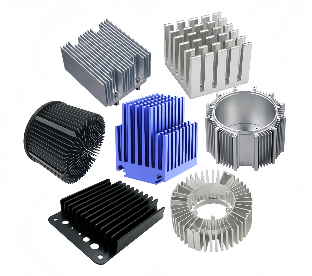 Different styles of Passive Heat Sink extrusions