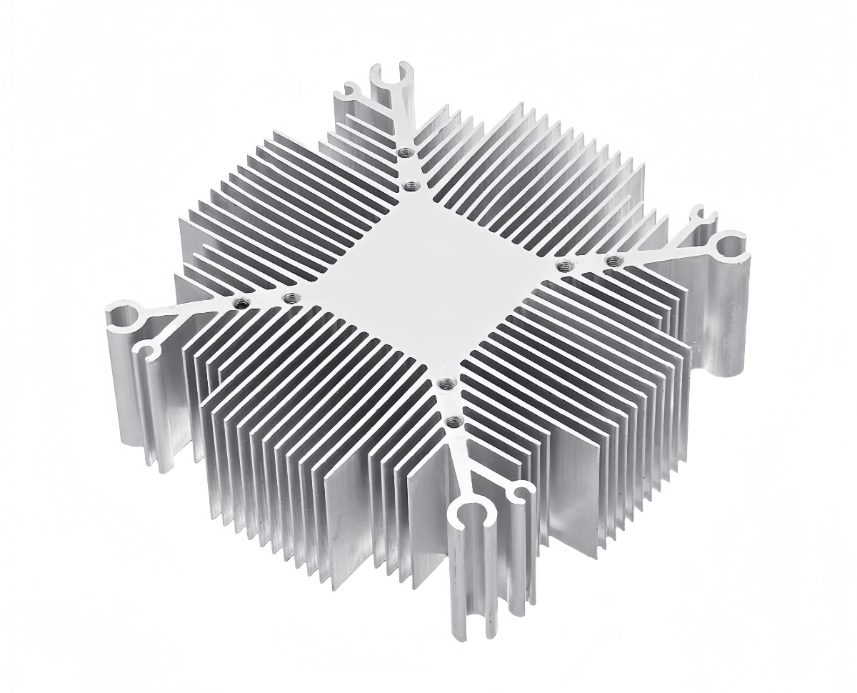 Finished custom Extruded Heat Sink Profiles examples