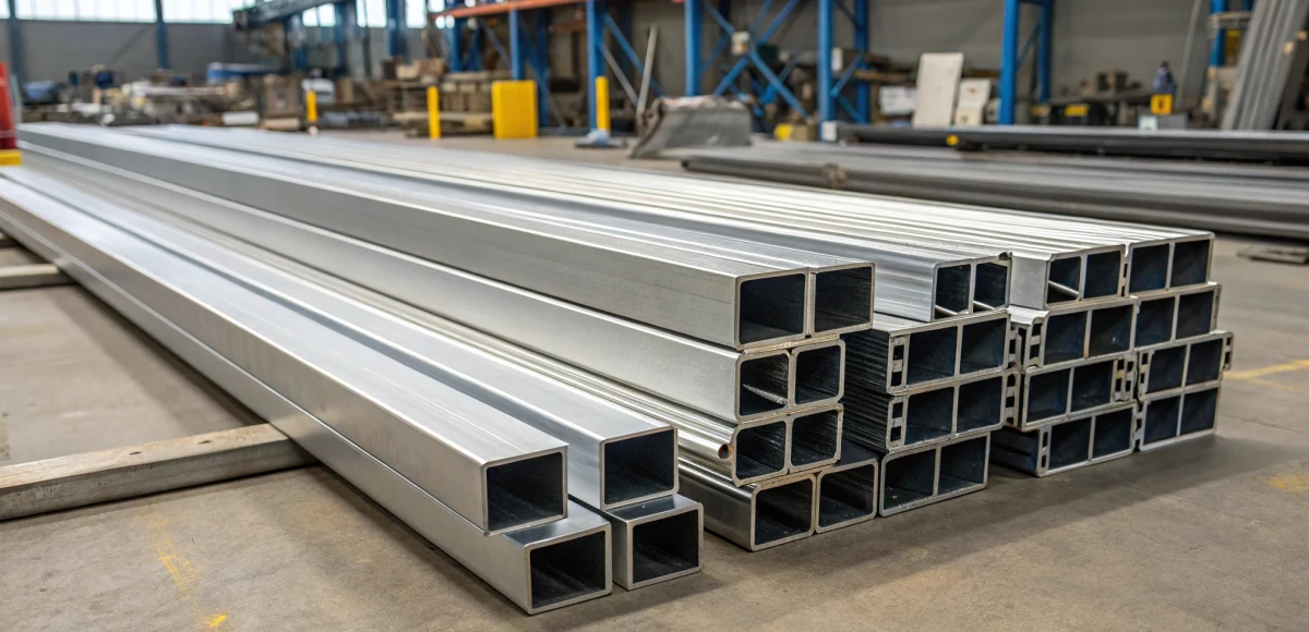 Finished profiles from industrial aluminum extrusion