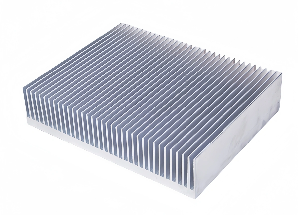 Different materials for heat sink with fins