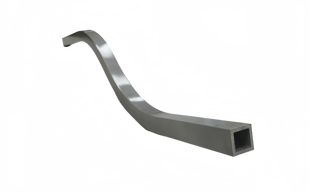 A cracked part after bending 6061 aluminum