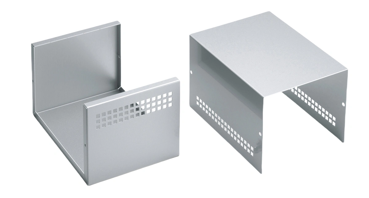 A custom aluminum enclosure box with CNC cutouts