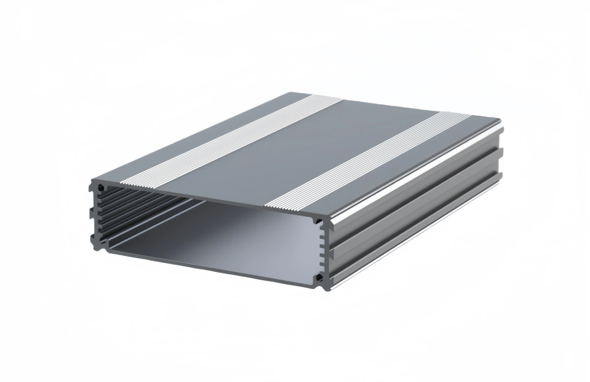 A custom aluminum enclosure extrusion profile