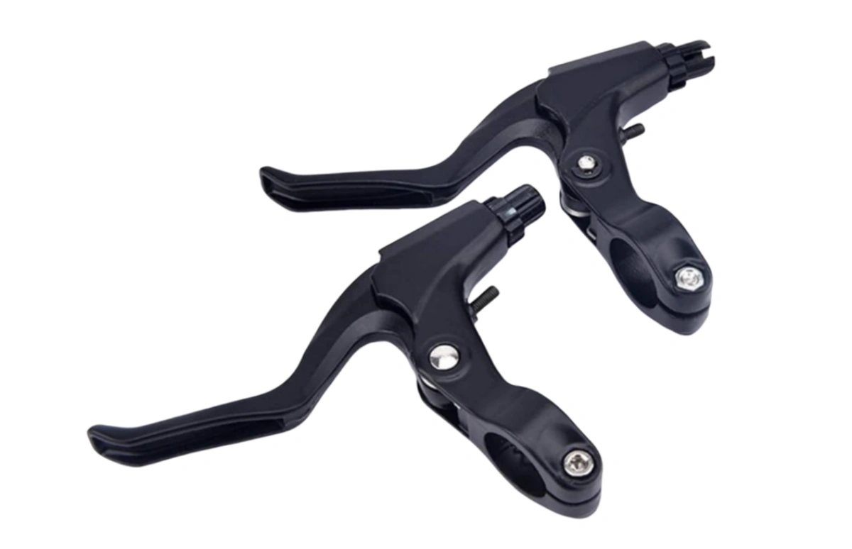 Lightweight aluminum bicycle parts on a digital scale
