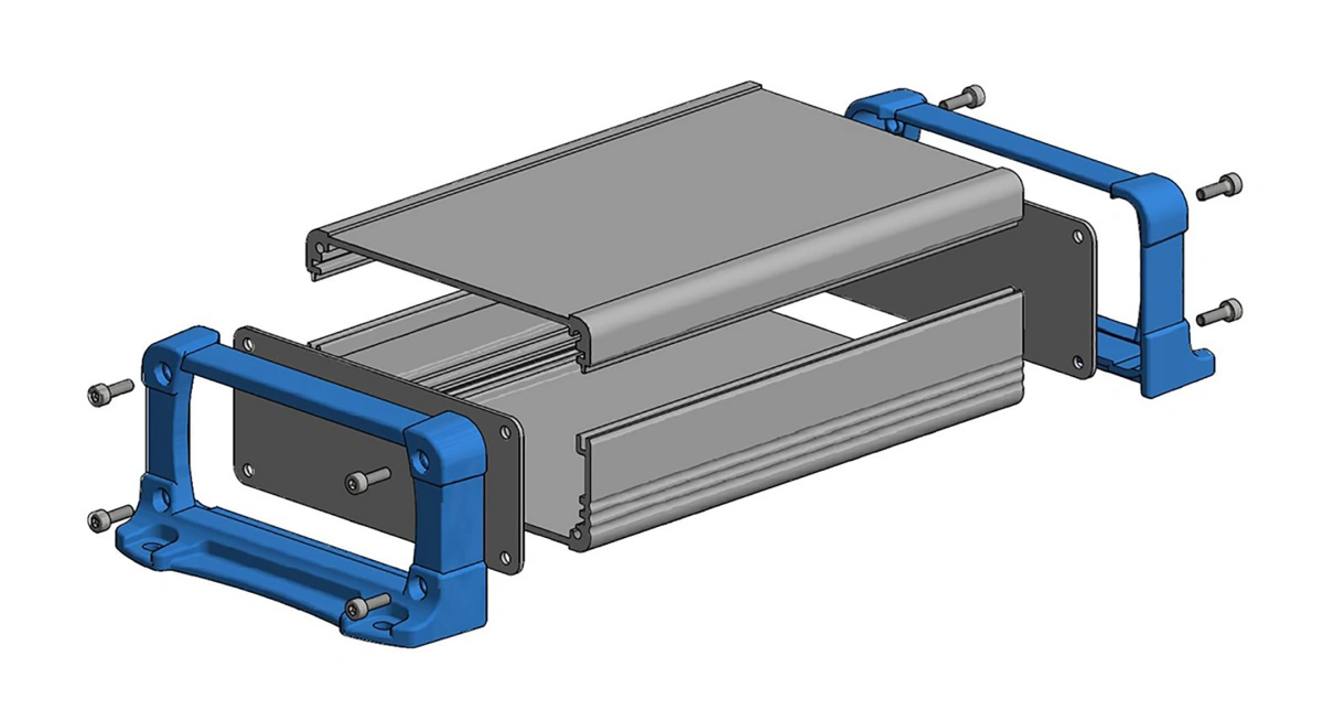 Various custom shapes of an extruded aluminum enclosure