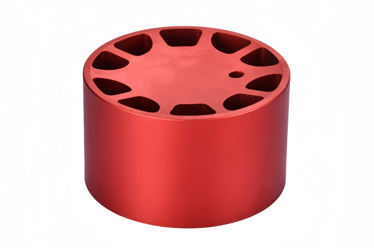 A colored anodized aluminum extrusion