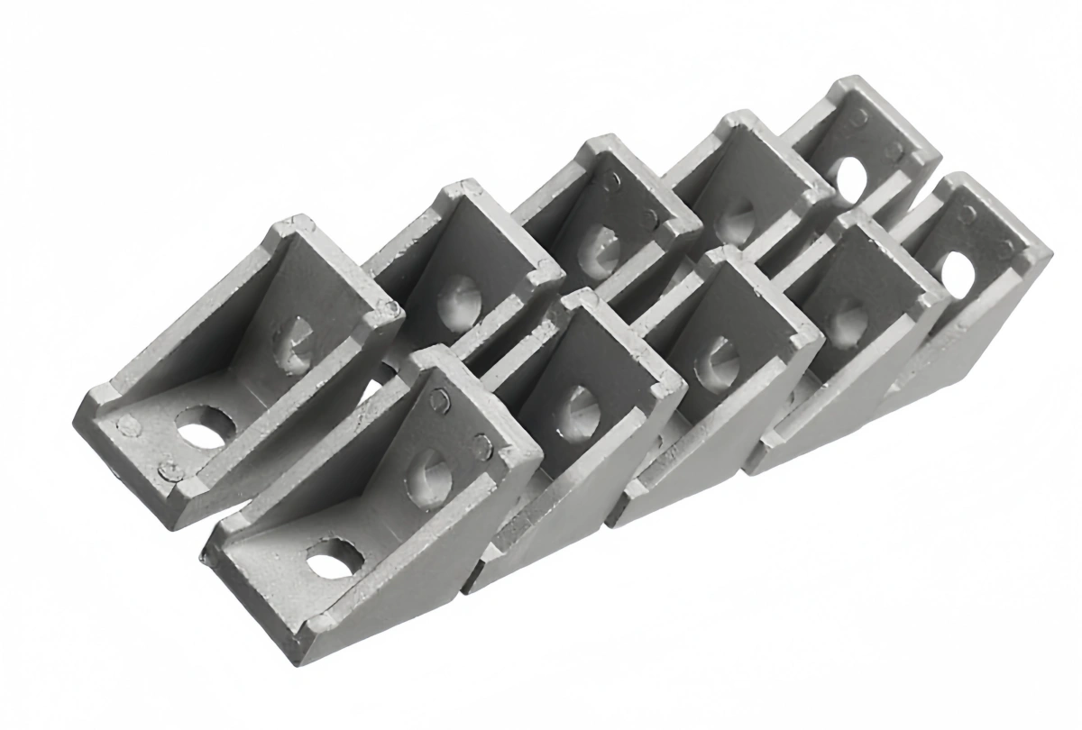 A finished frame built with an aluminum extrusion corner