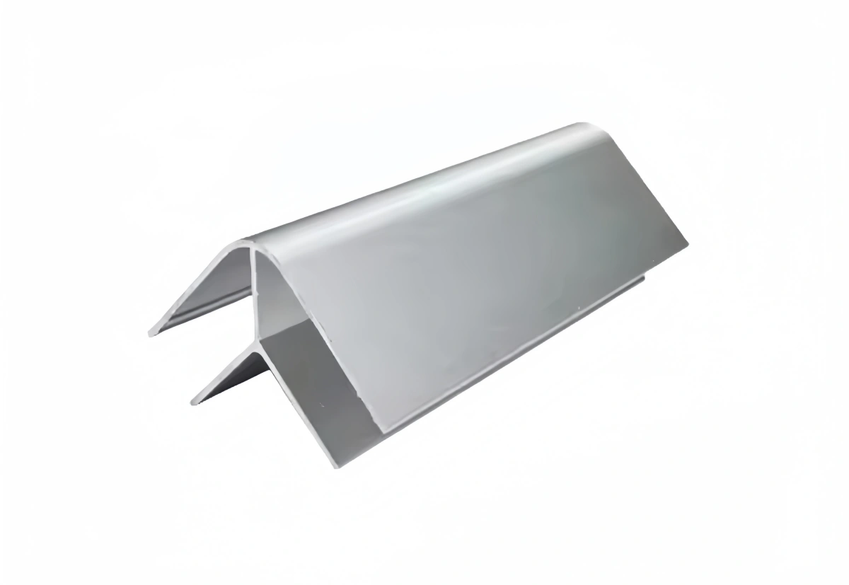 Anodized aluminum corner extrusion with matte finish