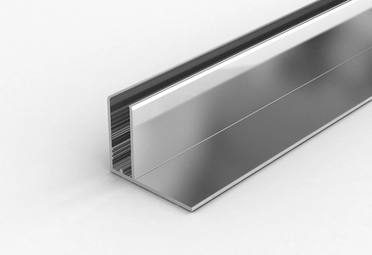 Comparison of an aluminum f channel extrusion to a J channel