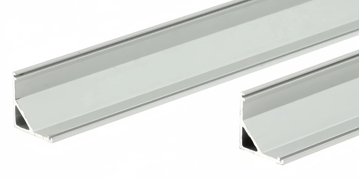 Durable aluminum corner extrusion close up view