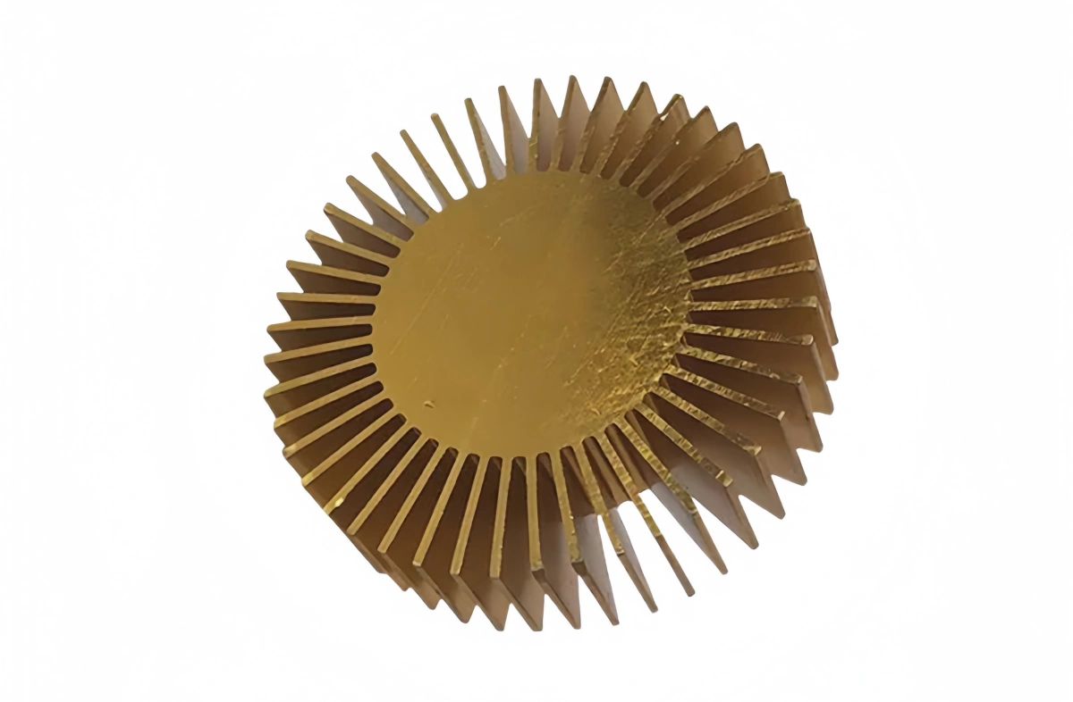 The profile of an anodized aluminum extrusion