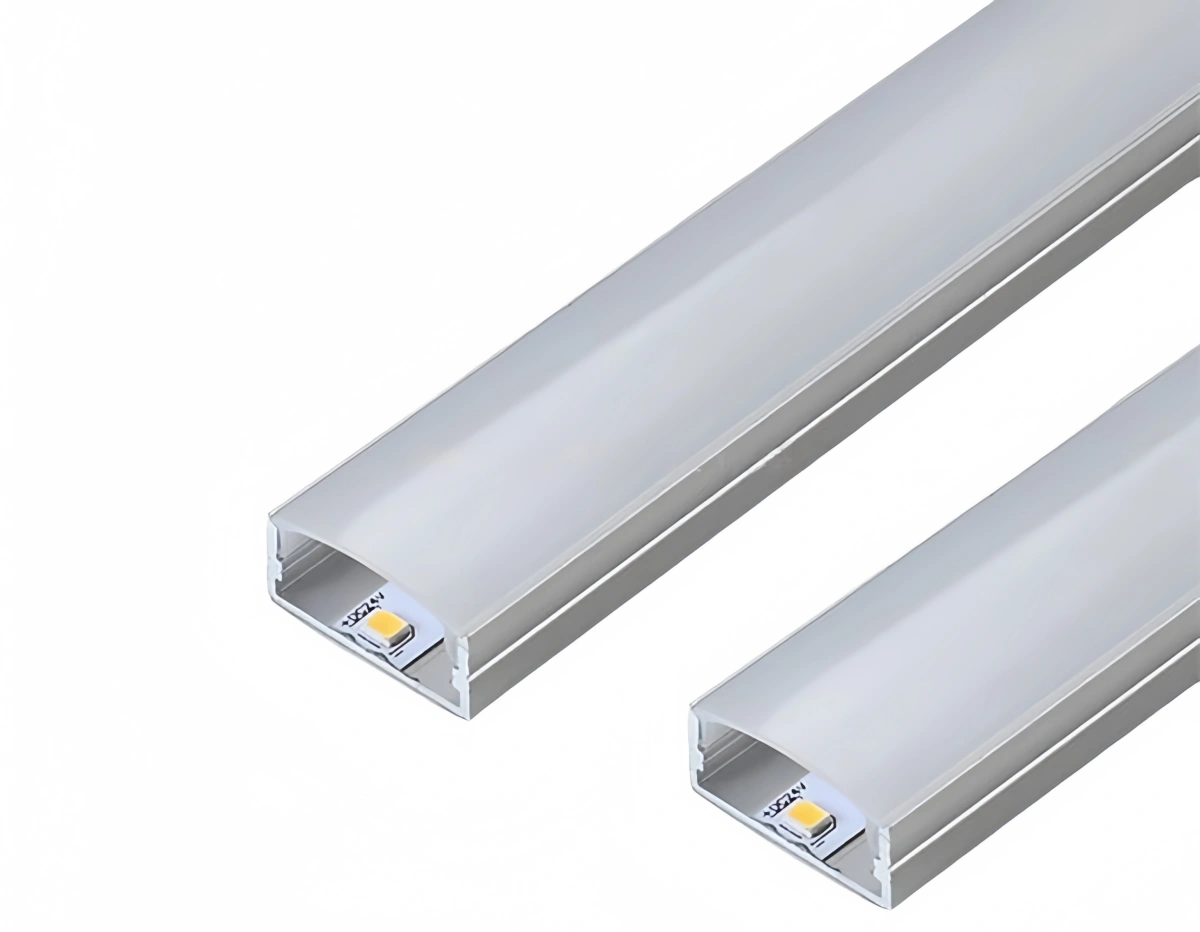 Aluminum extrusion for LED strip lights for heat management