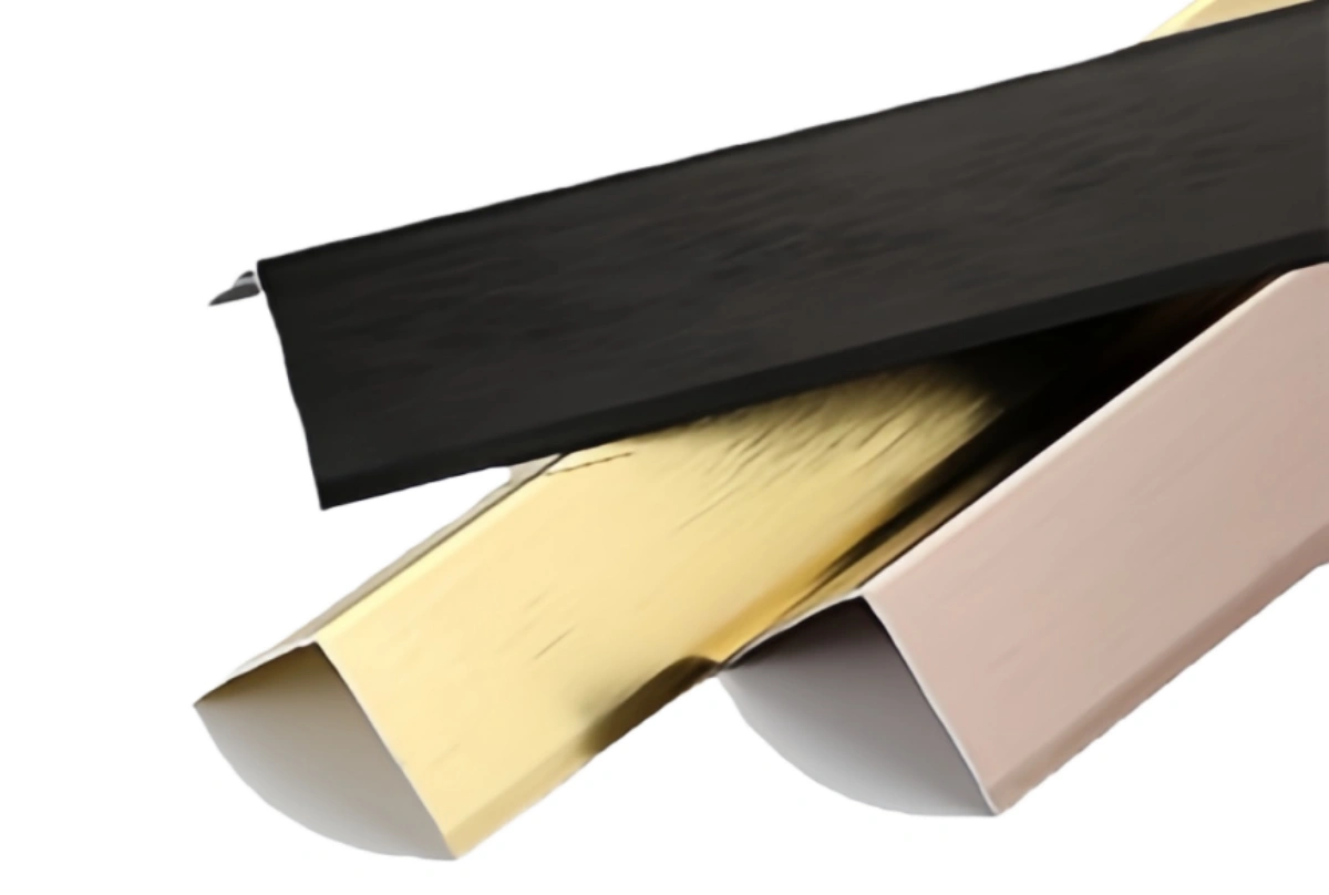 Different finishes for anodized aluminum angle
