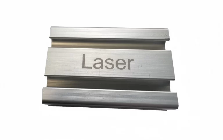 Fiber machine performing laser etching anodized aluminum